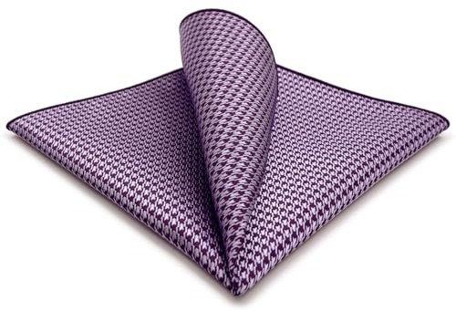 S&W SHLAX&WING Pañuelo de Bolsillo para Hombres Pata de Gallo Ciruela Magenta Lila para Chaqueta de Traje Fiesta