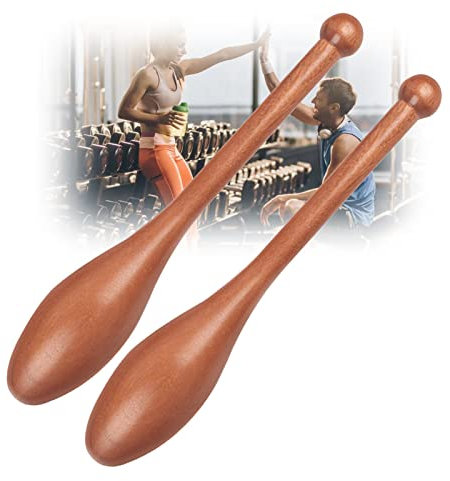 Wood Indian Clubs Paar 2 lb für die Ausbildung des Holzkontakts -Trainingsclubs für Krafttraining. Rehabilitation verbessert das Grip Ganzkörpertraining für Männer Frauen