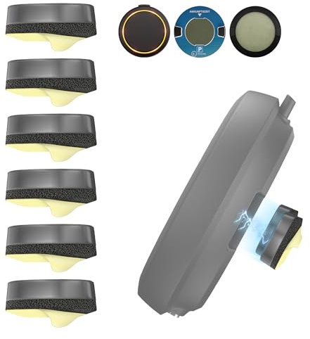 Ermorgen 6 Stücke Ersatz Metallplättchen Set kompatibel mit OOONO Parkscheibe 3/2 /1,OOONO CO-Driver 2 Halterung für OOONO Parkscheibe und Blitzerwarner, 3 Paar Klebepads mit Magnet