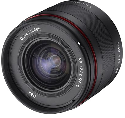 Samyang SYIO12AF 12mm F2.0 AF Ultra Wide Lens, Canon RF-S