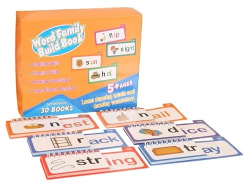 Livres pour la maternelle - Jeu éducatif pour l'apprentissage du vocabulaire - Cartes d'apprentissage pour le son des lettres, pour la maternelle, la maternelle, la maison, les déplacements, l'école à