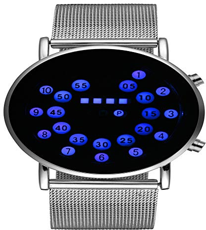 Fashion Binary Watch LED Digital Watch Men Watch Super Simple Style Watches Hour Clock Masculino Reloj Hombre