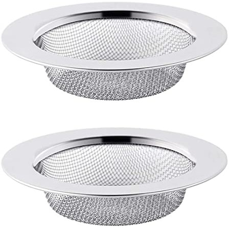 VIVIIHOO 2 filtri di scarico in acciaio inox, per bagno, filtro per scarico, cucina, in acciaio inox (7,5 cm)