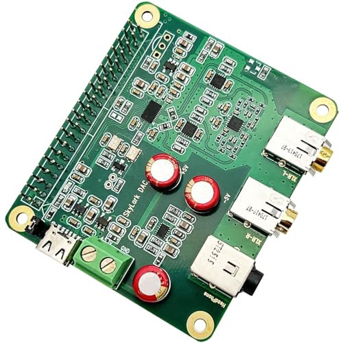 InnoMaker HiFi DAC Pro Hat mit ES9038Q2M Chip für Raspberry Pi 5/4/3B+/3B/Zero - Hochauflösende Audio-Karte, 384 kHz/32 bit & DSD512, DAC-Wandler für Volumio, Moode, Kopfhörer- & Balanced-Ausgang
