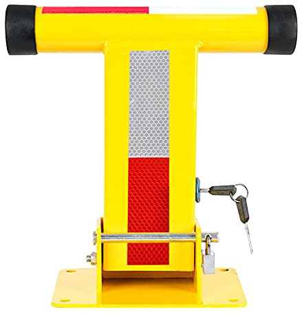 Bloqueo de espacio de estacionamiento plegable de alta resistencia 37,7 cm Barrera de estacionamiento de acero Barrera de seguridad Doble bloqueo Bloqueador de estacionamiento manual Durable con