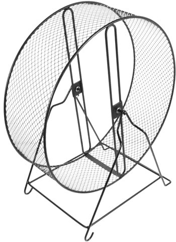 UKCOCO Hamsterrad:32 cm Laufrad Hamster Silent Übungsräder Metall Übungsräder with Stand for Meerschweinchen, Igel, Chinchillas, Frettchen