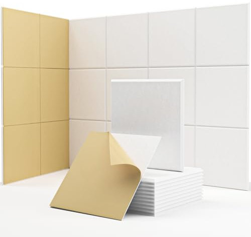 Insonorizacion Acustica Pared Autoadhesivo, 18 Piezas Placas Aislamiento Acustico Alta Densidad para Decoración de Paredes y Tratamiento Acústico (30x30x0.9cm)