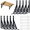 Diompirux 10 Piezas Estanteria Pared, 95x150mm Soportes para Estantes de Pared, Soportes Estantes Triangulares de 90 Grados Angular con Tornillos, para biblioteca, sala de estar, dormitorio