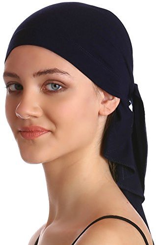 Deresina Unisex Extra Large Bamboo Bandana – Soft, Breathable Headcover for Hair Loss & Chemo - Everyday Headwear(Colour - New Black)