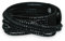 Wickelarmband Damen, Schwarz, Länge 40 cm Breite 2 cm, Wickelarmband Lang, Wickelarmband Damen Leder Schwarz, Imitat mit schwarzen Glitzersteinen, Geschenkidee für Frauen Freundin Tochter