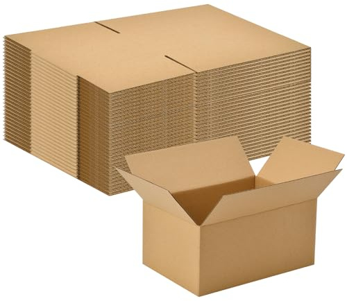 EZALFTIN 30 Pack 8x6x4 inches Small Shipping Boxes Brown Corrugated Cardboard Boxes for Packing, Mailing, Moving, Business