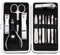 Jidyllic Juego de cortaúñas 12 en 1, kit de cortaúñas de acero inoxidable, juego de aseo de pedicura de función completa, herramientas de cuidado de uñas, juego de manicura con cuero
