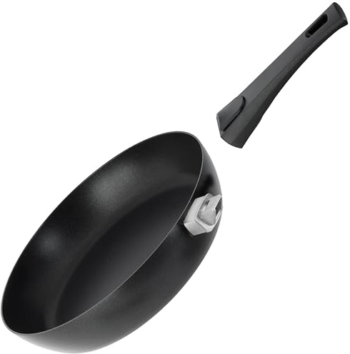 Scanpan Urban Schmorpfanne 28 cm Hoher Rand und Abnehmbarer Griff | Hohe Pfanne für Induktion, Ceran- & Gasherde | Stratanium Antihaftbeschichtung | Backofenfest, Einfache Reinigung, Dänische Qualität