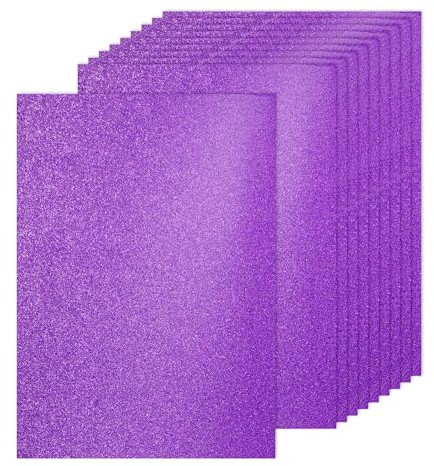 PATIKIL 60 ark lila glitterkartong 20 x 30 cm A4 glitterpapper kartong glänsande klippbok 250 gsm glitterpapper stort skimrande för pyssel scrapbook gör-det-själv konst bröllop fest