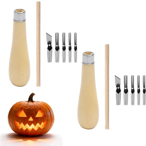VOSSOT 2 Sets Outils de Coupe D'outils De Sculpture sur Linogravure Outils de Sculpture Sur Bois Kit Sculpture Bois Linogravure Caoutchouc Souple à Graver pour la Gravure les Outils de Sculpture