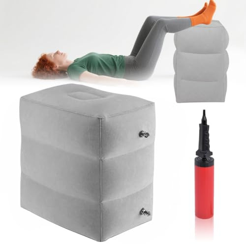 Tutamaz Cubo per dischi intervertebrali, cubo per letto a gradini, cubo di posizionamento dei gradini, cuscino gonfiabile, cuscino per disco, supporto gambe per esercizi sulla schiena (grigio chiaro B
