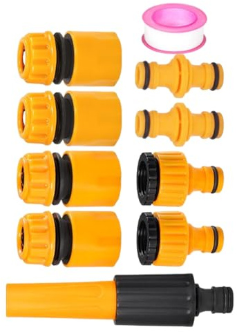 Yulokdwi Jeu de Raccord pour Tuyau d'Arrosage | Raccord Rapide 6 mm Pour Tuyau De Jardin,Adaptateur Résistant aux Intempéries pour Arrosage Extérieur Pelouse Serre Robinet
