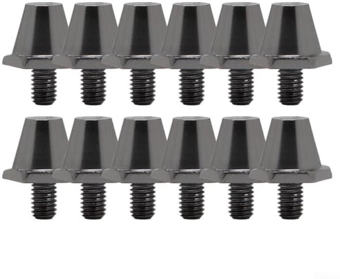 Lot de 12 crampons de rechange pour chaussures de football avec filetage M5 de 11 mm et 13 mm, tailles de vis de 5 mm de diamètre, pointes en alliage d'aluminium pour chaussures de football (11 mm)