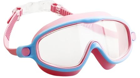 Generisch Gafas de natación para niños – 52 g de protección antivaho | silicona gran angular, transparente, impermeable, gafas de buceo con protección UV para y niñas al aire libre y entrenamiento de