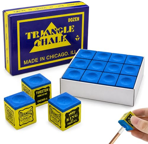 Snooker Chalk, 12 Cubes Professional Pool Cue Chalk for Grip & Control