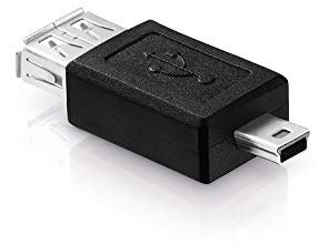 adaptare 41007 USB 2.0-Adapter Mini-Stecker Typ B 5-polig auf Buchse Typ A schwarz