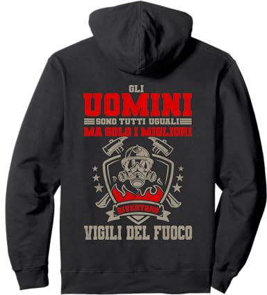 Uomini Vigili del Fuoco Pompieri Felpa con Cappuccio