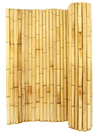 Backyard X-Scapes Natural Bamboo Fencing Decorative Rolled Fence Panel 0.75 in D x 6 ft H x 8 ft L