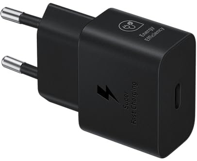 Samsung Schnellladeadapter, Energieeffizientes Ladegerät, USB-C, 25 Watt, Schwarz, EP-T2510N