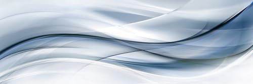 HUBDECO Selbstklebende Küchentapete Tapete - Fototapete Aufkleber mit Mattem Laminat Überzogen - auf Fliesen, Plexi, Möbeln, Schränken, Spiegeln - Blaue Welle 180x60