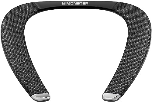 Monster Boomerang Petite Neckband Bluetooth Speakers, Neck Speaker with 15H Playtime, aptX High Fidelity 3D Stereo Sound, Low Latency, Built-in Mic, IPX5 Waterproof Wearable for Home Outdoor