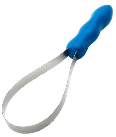 predolo Peine de Cepillo para Caballos, Peine de Curry con Hoja de Metal, Peine de Pelo de Caballo para Limpieza de Animales, Aseo de burros (Azul)