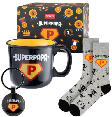 soxo Super Papa Roliga Strumpor Herr Funny Gift For Men Present Socks Bomullsstrumpor 40-45