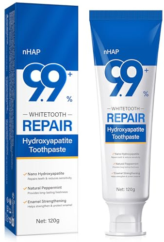 9.9% Hydroxyapatite Toothpaste 120G, Nano Hydroxyapatite Toothpaste for Repairs Teeth, Strengthen & Protect Enamel,Natural Mint for Long Lasting Fresh, Daily Use for Oral Health