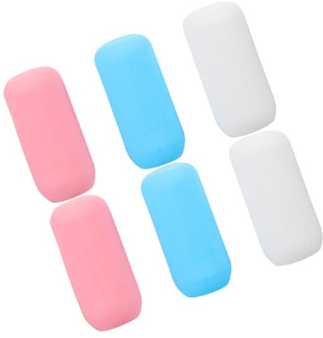 NUOBESTY Manicotti Elastici per Bottiglie da Viaggio Anti-Perdita in Silicone Estensibile Coperture Protettive per Contenitori Shampoo e Lozione Set da 6 Pezzi Multicolore per Viaggi