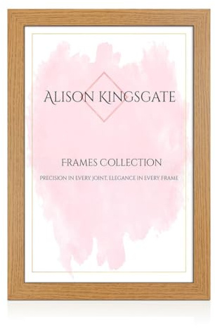 Alison Kingsgate Modern OAK Picture Frame for Photos & Posters - 100X70CM | Engineered Wood, Shatterproof Perspex Front, Ideal for Wall Art Display, Documents, Certificate & Home Décor