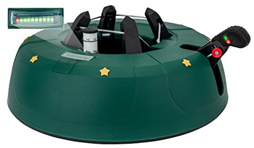 Star-Max Christbaumständer by F-H-S, Select 5, Farbe grün, mit patentierter LED Füllstandsanzeige,Modell 2022, für Baumhöhe bis 4,50 m, Weihnachtsbaumständer mit Fusshebelfunktion und Einseiltechnik