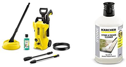 Kärcher K 2 Power Control Home high-pressure washer: Intelligent app support - the practical solution for everyday dirt - incl. Home Kit, Pack of 1 & 62957650 3-in-1 Stone Plug and Clean - Black