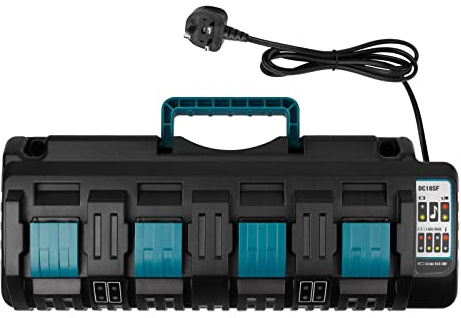 LabTEC 14.4V-18V Battery Charger for MT DC18SF, LXT Li-ion Fast Charger for BL1430 BL1450 BL1440 BL1860 BL1850 BL1840 BL1830 BL1815 Replace DC18RC,DC18RD,DC18RA, 4-Port