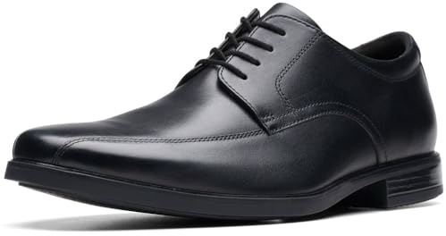 Clarks Burchill Derby Uomo, Pelle Nera, 46 EU