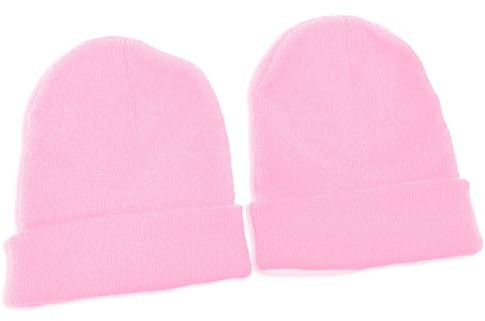 Caprilite 2 x Children's Kids Boys Girls Unisex Winter Knitted Beanie School Hat (Pair) UK