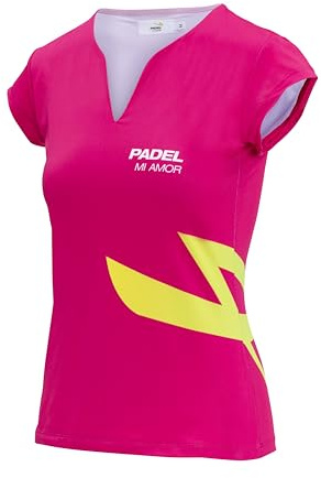 T-Shirt Padel Icon (Donna) (IT, Testo, M, Regular, Regular, Fucsia)