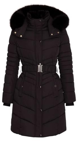Morgan Chaqueta de plumas para mujer, color negro, talla 34, Negro, 36