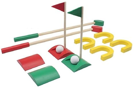 L & P Home & Gifts Lesser & Pavey Garden Games Crazy Golf | Outdoor Games Golf Play Set | Lovely Children Garden Toys | Outdoor Game Set For Kids