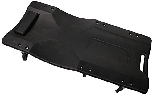 36 Inch Plastic Creeper,Rolling Garage Mechanic Creeper With Soft Headrest,Portable Collection Box, Suitable For Maintenance Of Mechanical Metal Equipment (Color : Black) (Black)