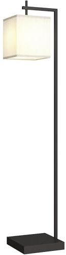 HOMCOM Lampada da Terra Alta con 10 Livelli di Luminosità e Temperatura del Colore Regolabile, Lampada a Piantana con Telecomando e Pedale, Lampadina 9W Inclusa, Nero