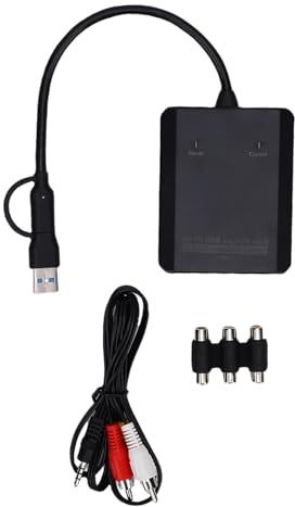 Topiky VHS Till Digital Converter, USB Video Capture Card, Video Capture Device Konvertera VHS VCR DVD Till Digital Adapter, Analog AV HDMI Adapter Card för