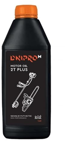 Dnipro-M Aceite de Motor 2T PLUS 1L, Semisintético, JASO FB ISO L-EGB, Mezcla 1:40, para Motosierra y Desbrozadora