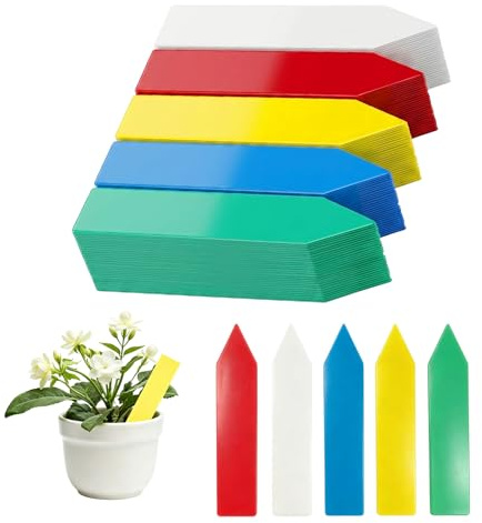 Etiquetas para Plantas 500 Piezas, Marcadores de Plástico Multicolor, Impermeables y Reutilizables, para Semillas, Plantas, Hierbas y Macetas.