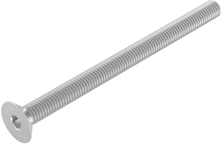 SECCARO Vite a testa svasata M8 x 110 mm, acciaio inox V2A VA A2, DIN 7991 / ISO 10642, esagono incassato, 20 pezzi