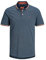 Jack & Jones Herren Slim Fit Polo Shirt JJEPAULOS Uni Sommer Hemd Kragen Kurz Arm Basic Pique Cotton, Denim Blue , XXL